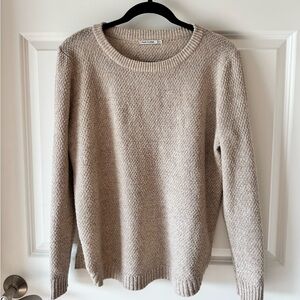 Pink Clover Textured Cream Sweater
